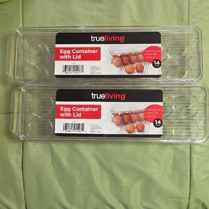 True Living Egg Container with Lid- Set of 2